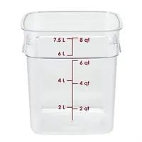 Bocal de conservation alimentaire FreshPro Camsquare | 7,6 L | Polycarbonate | 23(h) x 21,5(l) x 21,5(p)cm