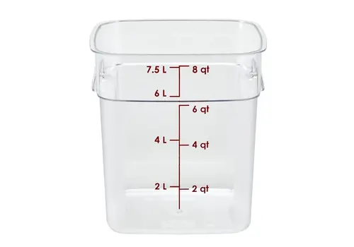  Cambro Bocal de conservation alimentaire FreshPro Camsquare | 7,6 L | Polycarbonate | 23(h) x 21,5(l) x 21,5(p)cm 