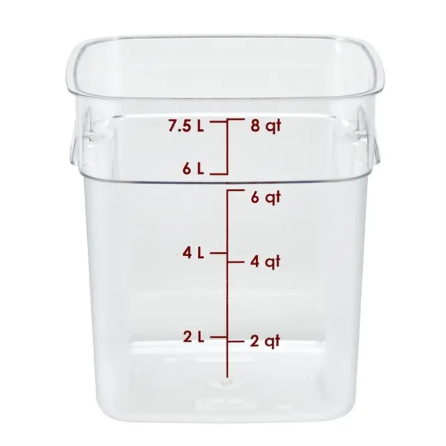FreshPro Camsquare food storage jar | 7.6L | Polycarbonate | 23(h) x 21.5(w) x 21.5(d)cm