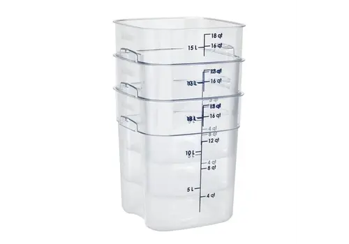  Cambro FreshPro Camsquare food storage box | 17.2L | Polycarbonate | 32(h) x 25.6(w) x 31(d)cm 