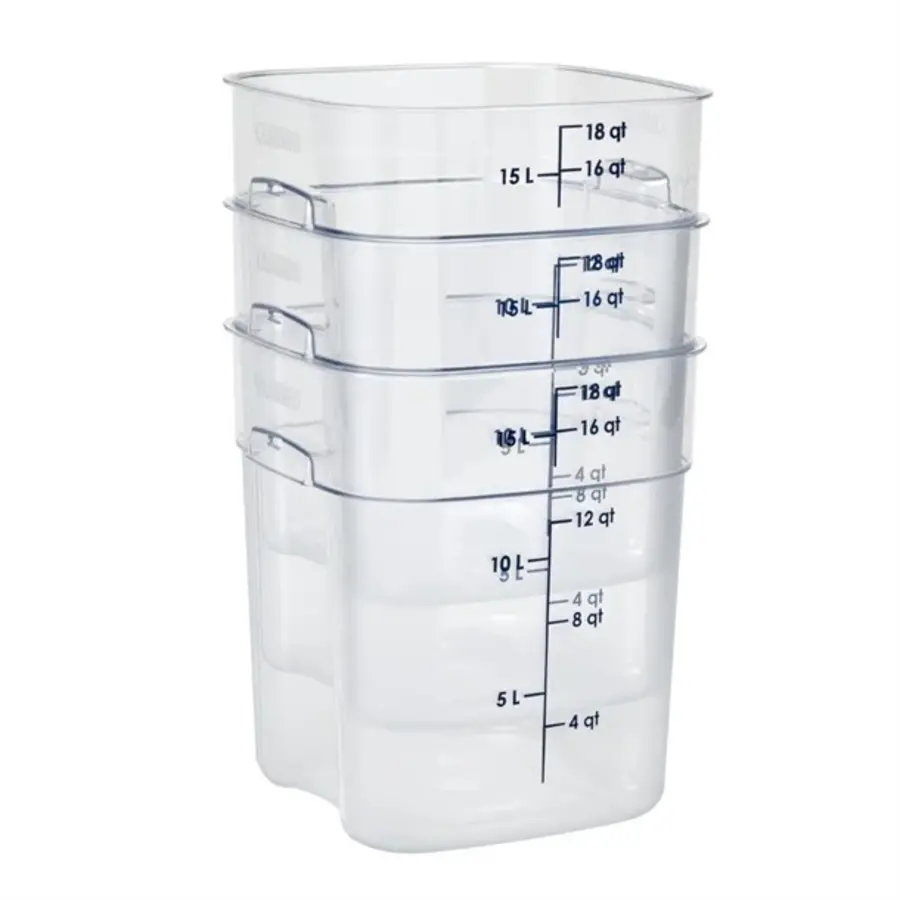 FreshPro Camsquare food storage box | 17.2L | Polycarbonate | 32(h) x 25.6(w) x 31(d)cm