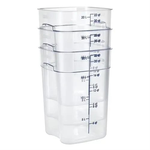  HorecaTraders FreshPro Camsquare food storage box | 20.8L | Polycarbonate | 40(h) x 25.6(w) x 31(d)cm 