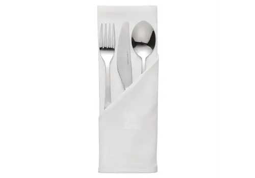  Serviette de table Mitre Luxury Luxor | Blanc | 55x55cm | (10 pièces) 