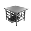 HorecaTraders Base du four | acier inoxydable | 90 x 80 x 70 cm