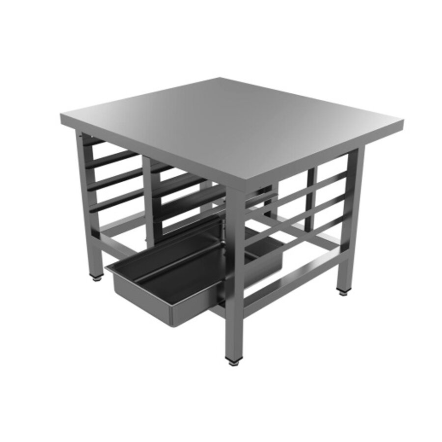 Oven base | Stainless steel | 90 x 80 x 70 cm
