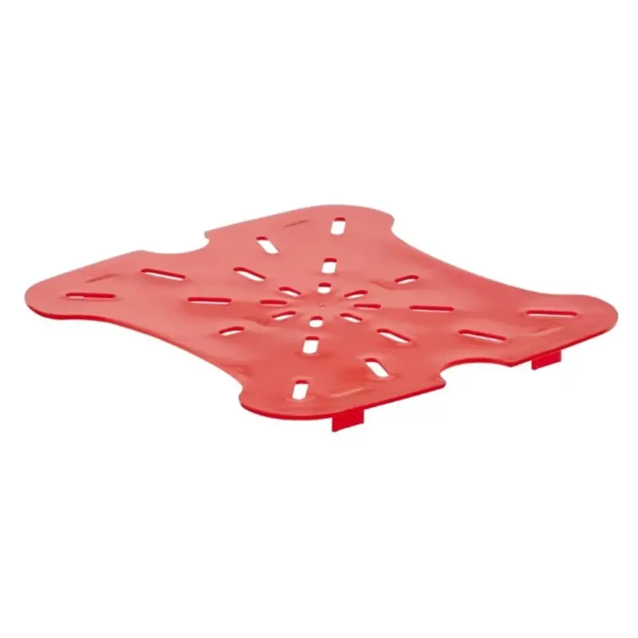Égouttoir rouge Cambro FreshPro | Polycarbonate | 19,5 x 19,5 cm