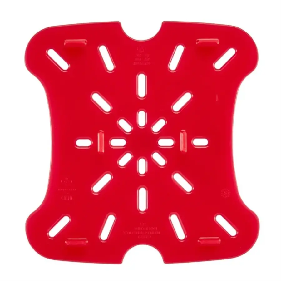 Égouttoir rouge Cambro FreshPro | Polycarbonate | 19,5 x 19,5 cm