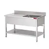 Gastro-M Gastro-M Sink with base | bottom shelf 1600x 700x850 mm | 1 container 600x500x320 right