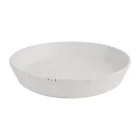 Cavolo witte gespikkelde platte ronde kom | 220 mm | (doos 4)