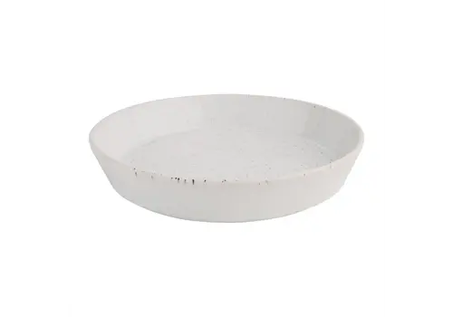  Olympia Cavolo white speckled flat round bowl | 220mm | (box 4) 