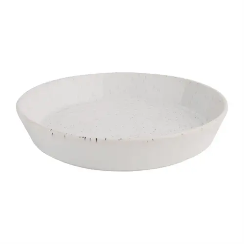  Olympia Cavolo white speckled flat round bowl | 220mm | (box 4) 