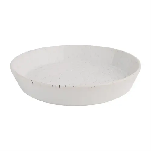  Olympia Cavolo witte gespikkelde platte ronde kom | 220 mm | (doos 4) 
