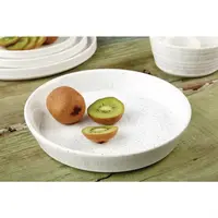 Bol rond plat moucheté blanc Cavolo | 220 mm | (case 4)