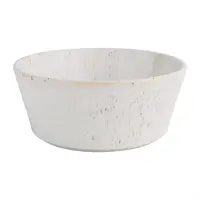 Bol rond plat moucheté blanc Cavolo | 143 mm | (case 6)