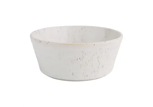  Olympia Cavolo white speckled flat round bowl | 143mm | (box 6) 