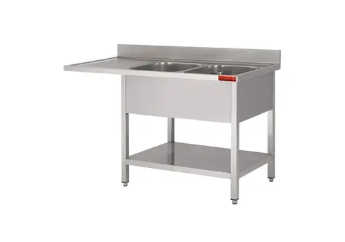  Gastro-M Gastro-M Sink with base and bottom shelf 1600x 700x850 mm | 2 trays on the right 400x500x250 