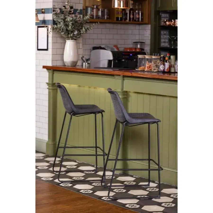 Tabouret haut Rodeo | Noir