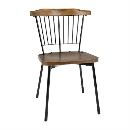  Bolero Scandi bijzetstoelen | zwart | (pak van 2) 