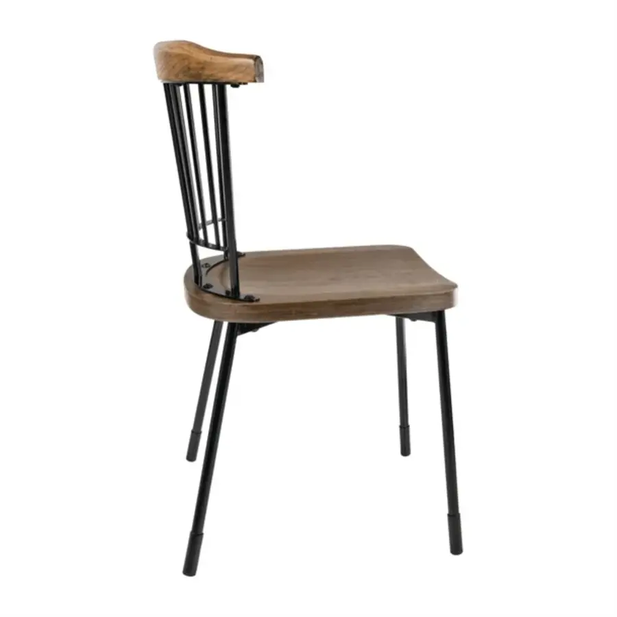 Chaises d'appoint scandinaves | noir | (paquet de 2)