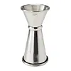 HorecaTraders Messbecher aus Edelstahl mit Streifen | 20 ml/40 ml