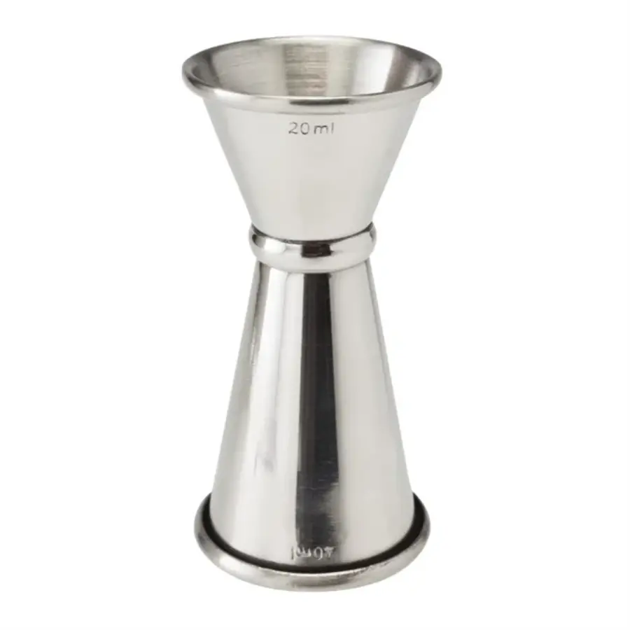 Messbecher aus Edelstahl mit Streifen | 20 ml/40 ml