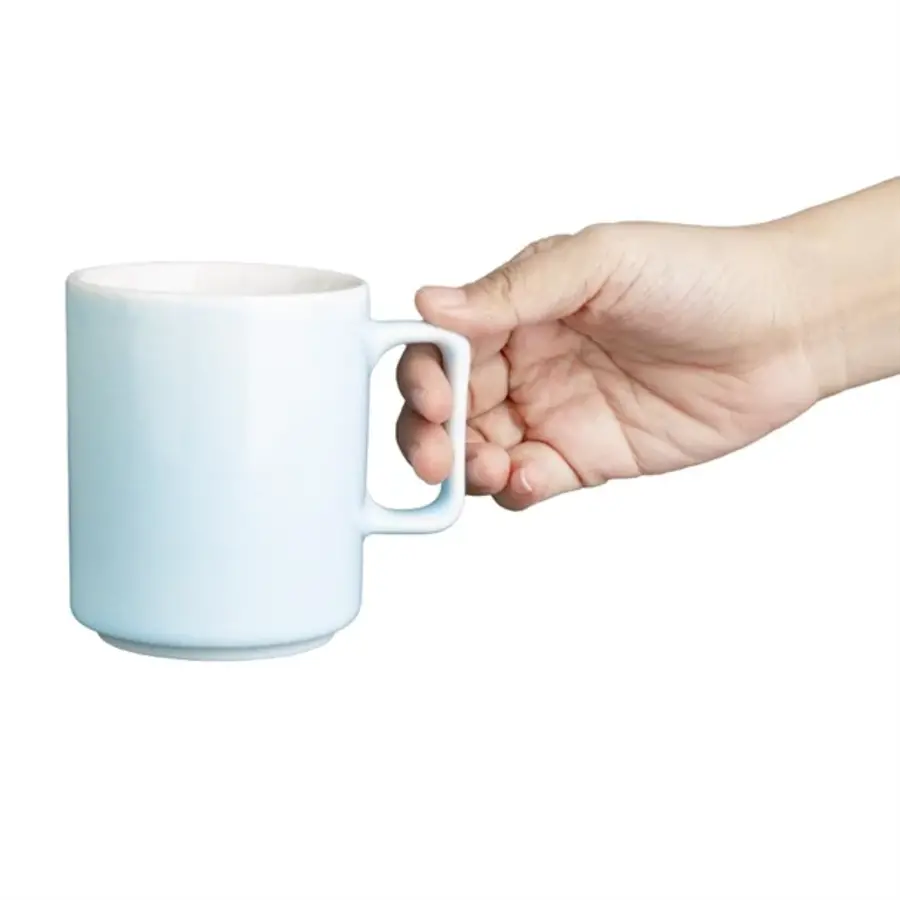 Tasses à fondant bleu aqua | 6 pièces | 340 ml | Porcelaine