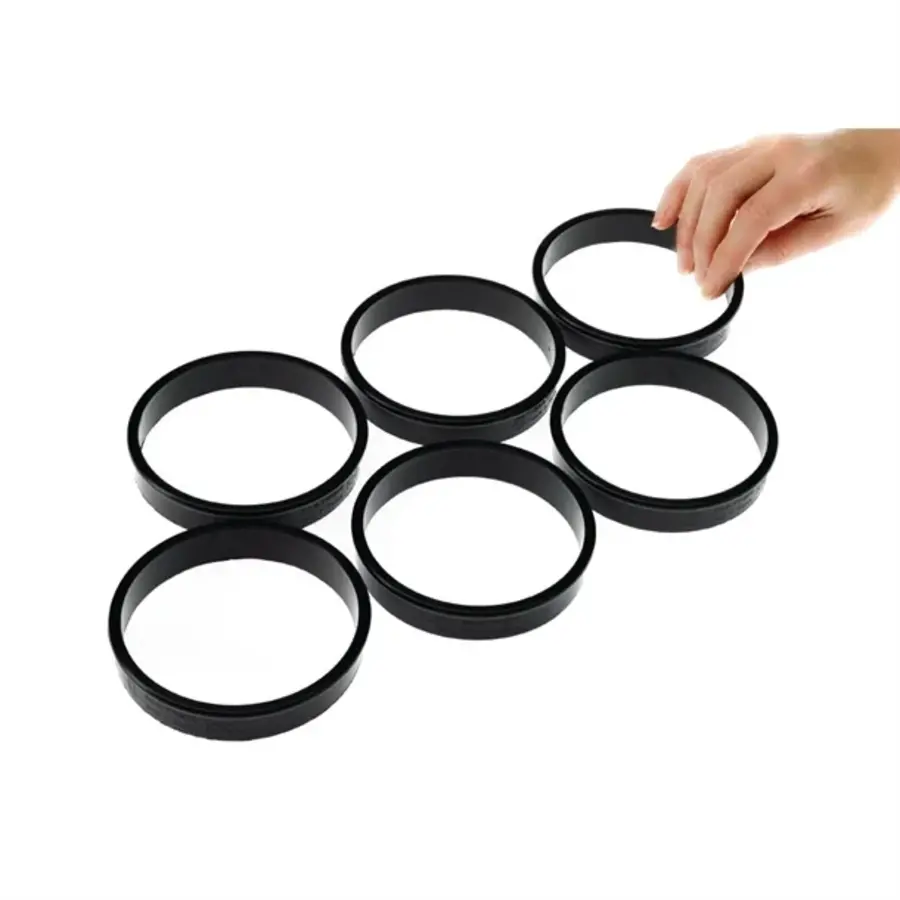 Matfer Bourgeat Exoglass cake rings | 10(Ø)cm | (6 pieces)