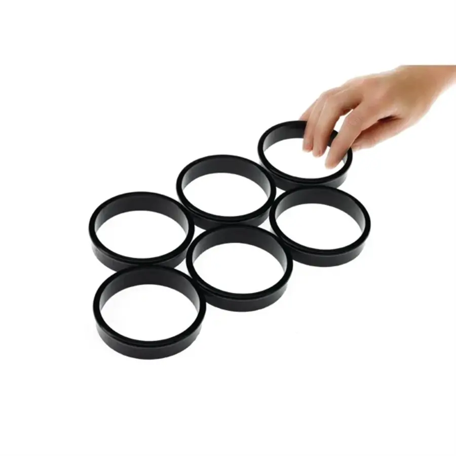 Matfer Bourgeat Exoglass cake rings | 80(Ø)mm | (6 pieces)