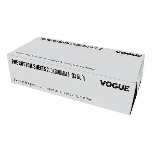  Vogue Feuilles d'aluminium | 27x30cm | 500 pièces | alliage d'aluminium 
