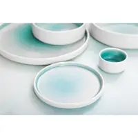 Fondant dip dishes mint green | 12 pieces | 7(Ø)cm | Porcelain