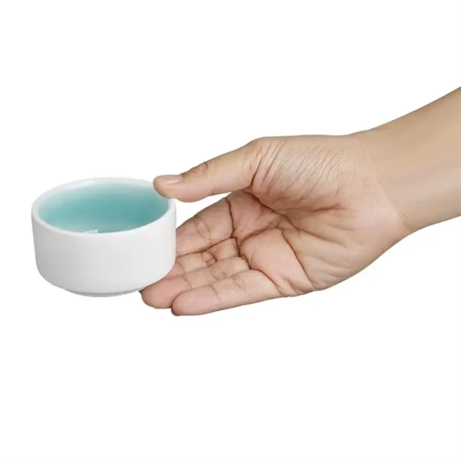 Fondant dip bowls mint green | 12 pieces | 7(Ø)cm | Porcelain