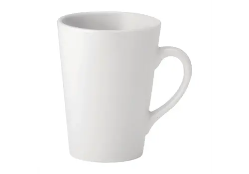  HorecaTraders Utopia pure white latte mugs | 340ml | (24 pieces) 