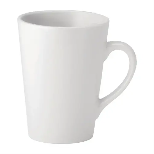  HorecaTraders Utopia pure white latte mugs | 340 ml | (24 pieces) 