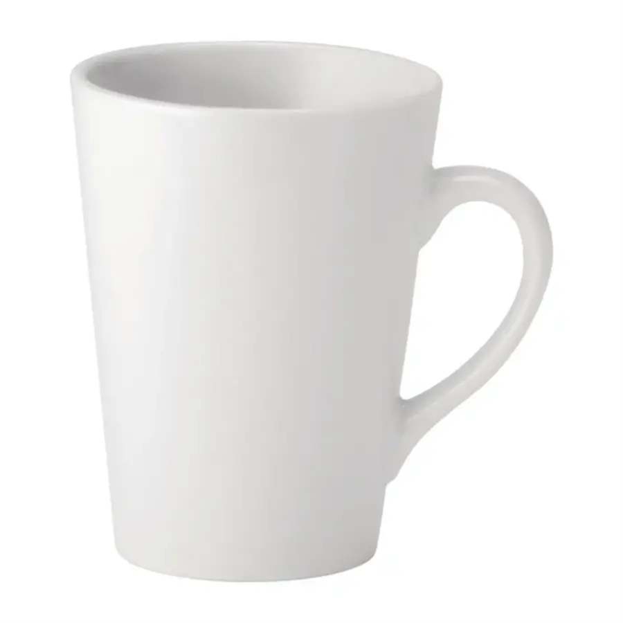 Utopia pure white latte mugs | 340 ml | (24 pieces)