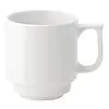 HorecaTraders Utopia Pure White Stackable Mugs | 280ml | (36 pieces)