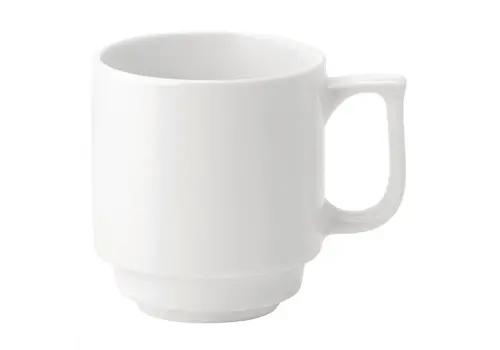  HorecaTraders Utopia Pure White stackable mugs | 280ml | (36 pieces) 