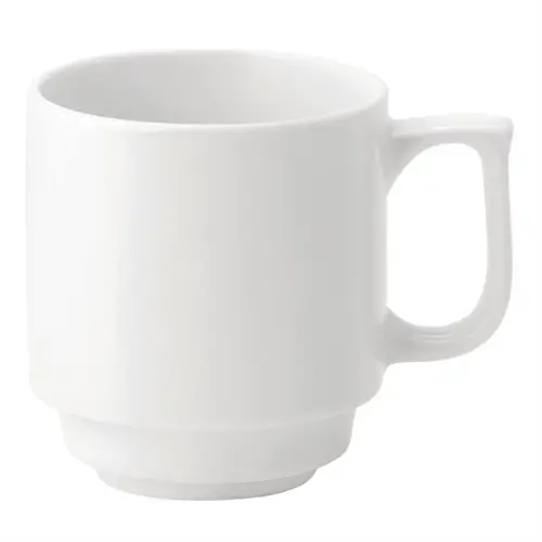  HorecaTraders Utopia Pure White Stackable Mugs | 280ml | (36 pieces) 