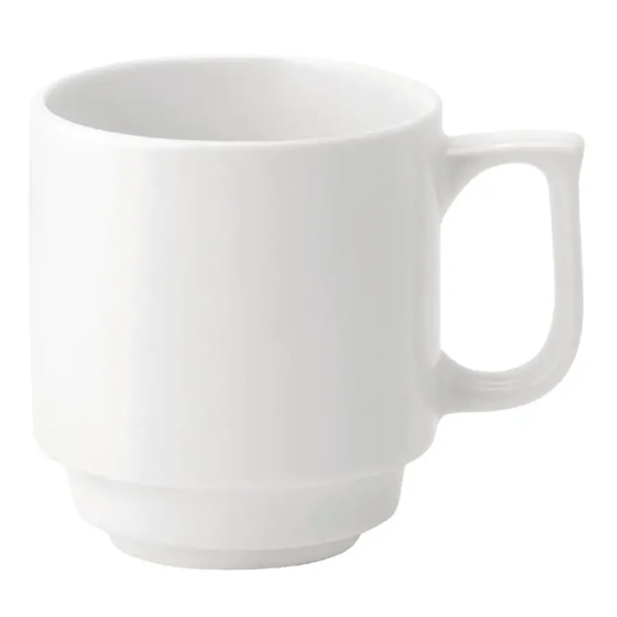 Utopia Pure White Stackable Mugs | 280ml | (36 pieces)