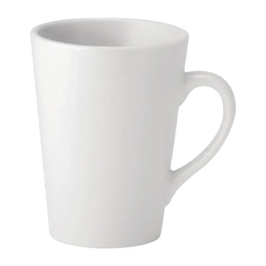 Utopia pure white latte mugs | 250ml | (pack of 24)