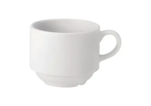  HorecaTraders Utopia Pure White stackable cups | 200 ml | (24 pieces) 