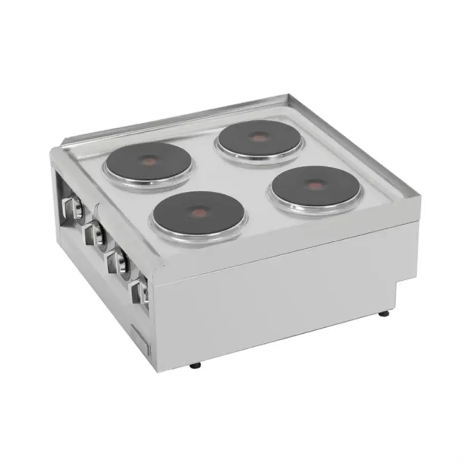 600-serie elektrische kookplaat met 4 kookzones | 24(h) x 60(b) x 60(d)cm