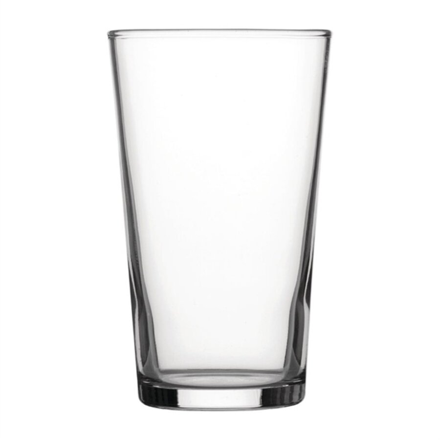 Verres à bière coniques trempés Utopia marqués CE | 280 ml | (48 pièces)
