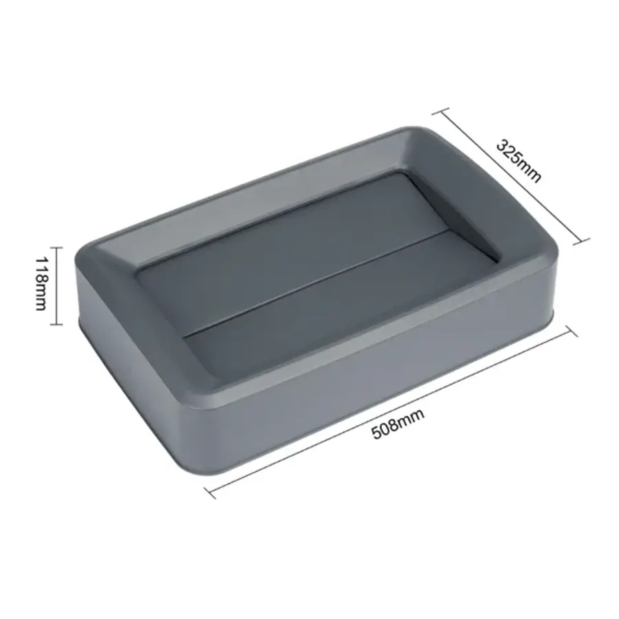 Couvercle Jantex pour poubelles étroites 60/80 litres | Gris