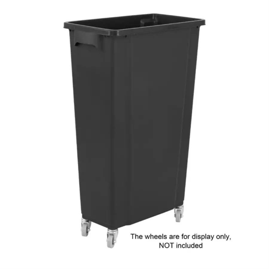 Jantex schmaler Abfallbehälter 80 l | Schwarz