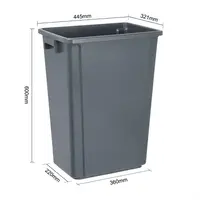 Jantex schmaler Abfalleimer 60 l | Grau