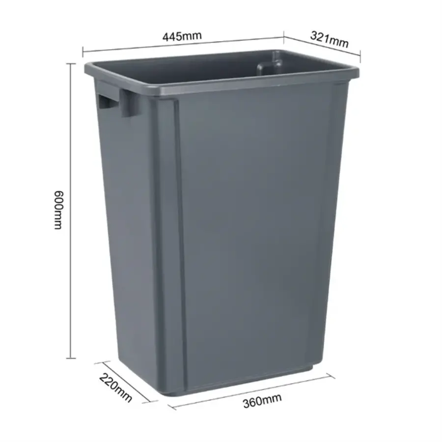 Jantex schmaler Abfalleimer 60 l | Grau