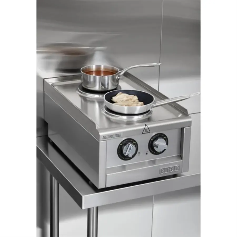 Plaque de cuisson électrique série 600 avec 2 zones de cuisson | 24(h)x40(l)x60(p)cm