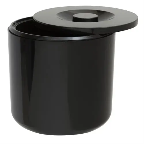  HorecaTraders Insulated Round Ice Bucket | Black 