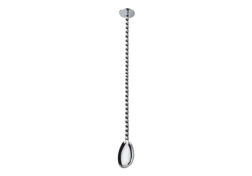  HorecaTraders Cuillère à cocktail professionnelle avec pilon | 280 mm 