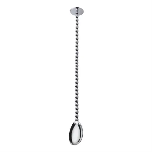  HorecaTraders Professioneller Cocktaillöffel mit Stößel | 280 mm 